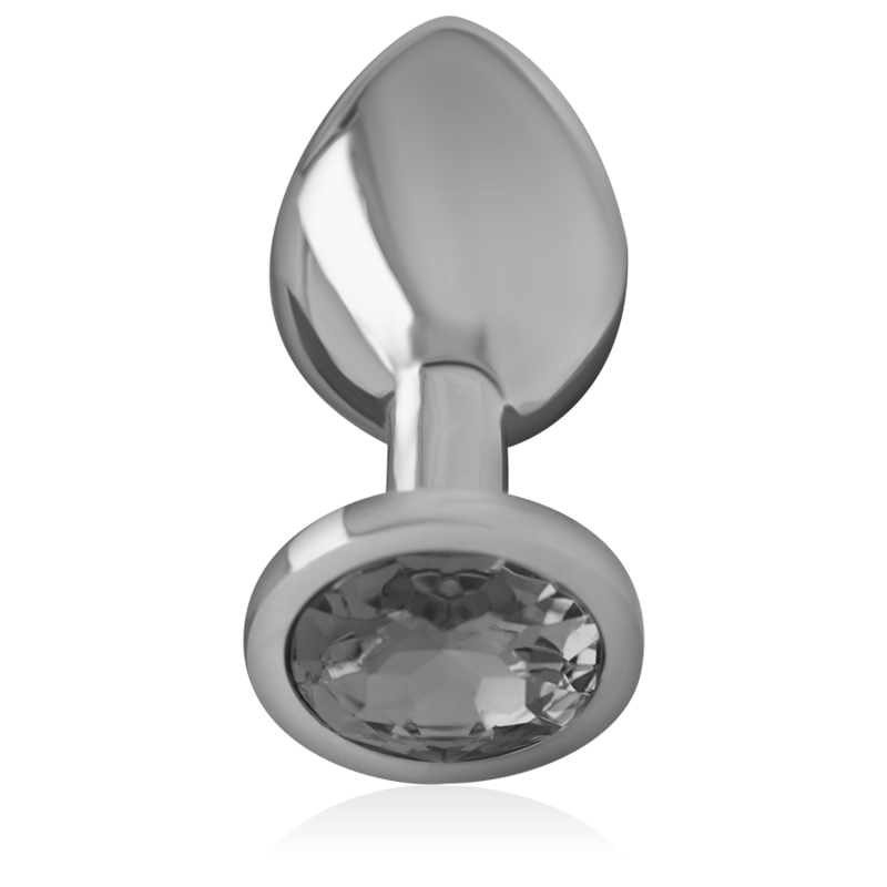 Intenso - Plug Anale In Alluminio E Vetro Nero Taglia M