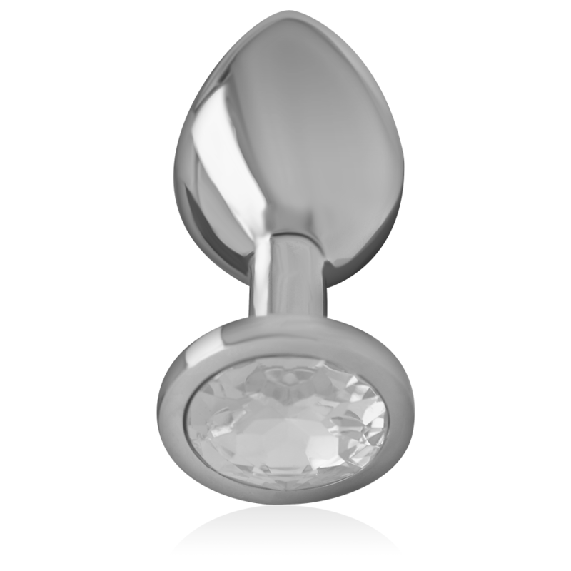 Intenso - Plug Anale In Alluminio Con Cristallo Argentato Taglia S