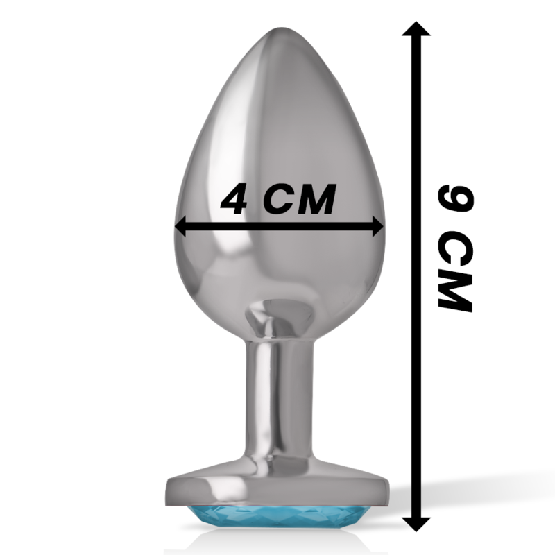 Intenso - Plug Anale In Alluminio Con Cristallo Blu Taglia L
