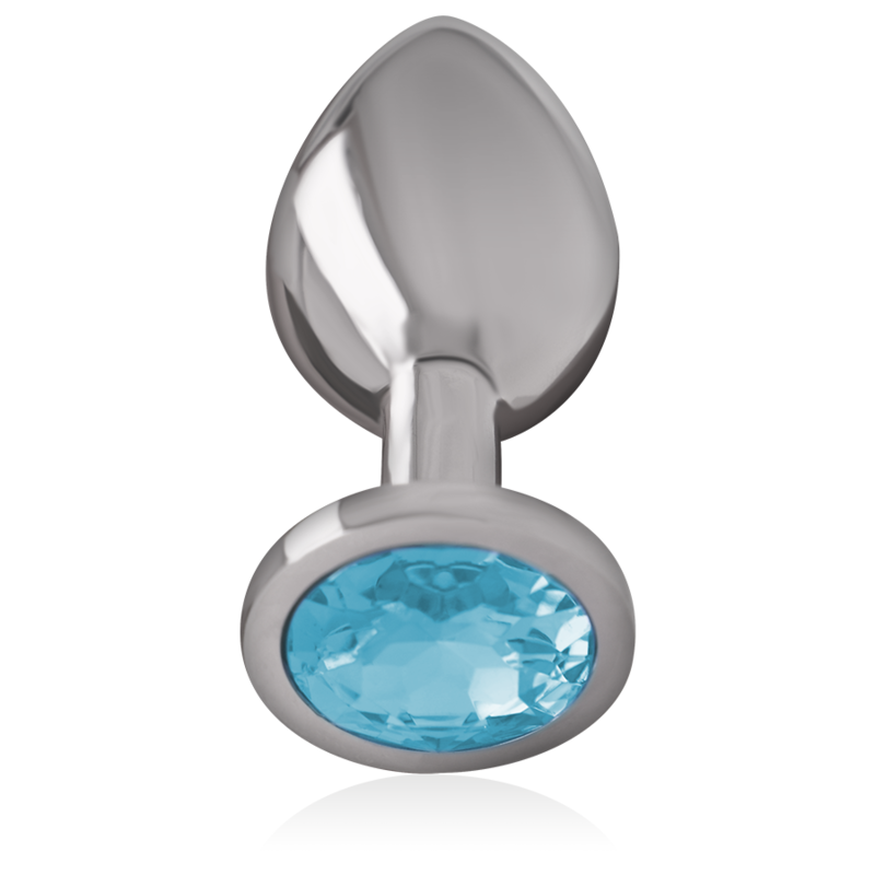 Intenso - Plug Anale In Alluminio Con Cristallo Blu Taglia L