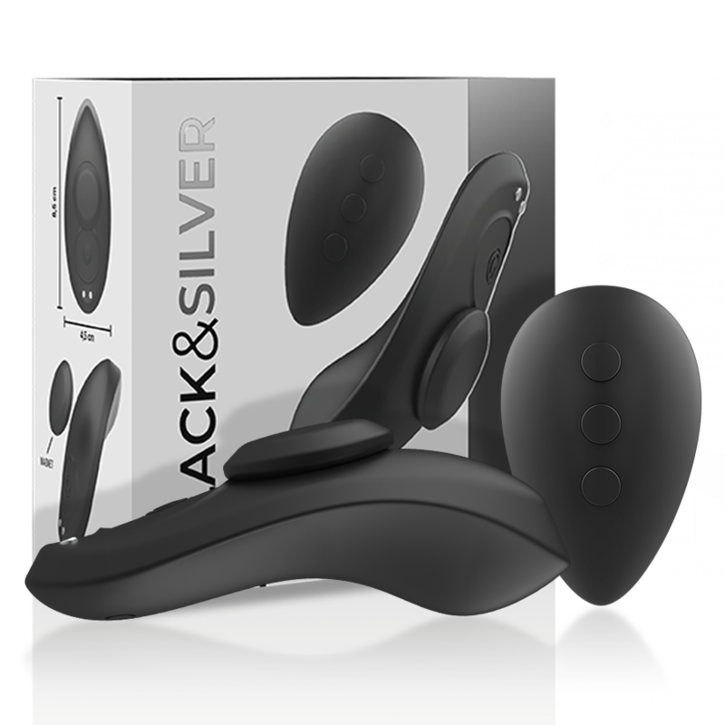 Black&Silver Preston Slip Vibrante con Telecomando in Silicone - immagine 2