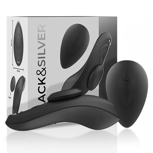 Black&Silver Preston Slip Vibrante con Telecomando in Silicone - immagine 2