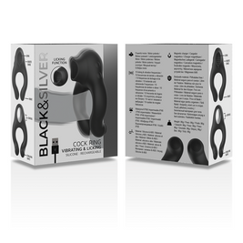 Black&Silver Anello Vibrante 3 Motori Ricaricabile Premium - immagine 7