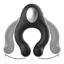 Black&Silver Anello Vibrante 3 Motori Ricaricabile Premium - immagine 4
