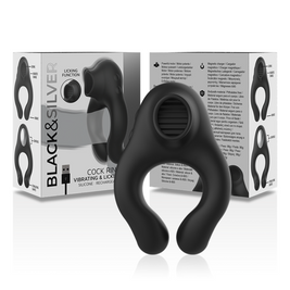 Black&Silver Anello Vibrante 3 Motori Ricaricabile Premium - immagine 6