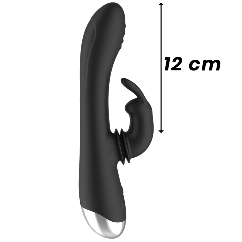 Black&Silver Adam Stimolatore Rabbit Ricaricabile in Silicone Nero - immagine 7