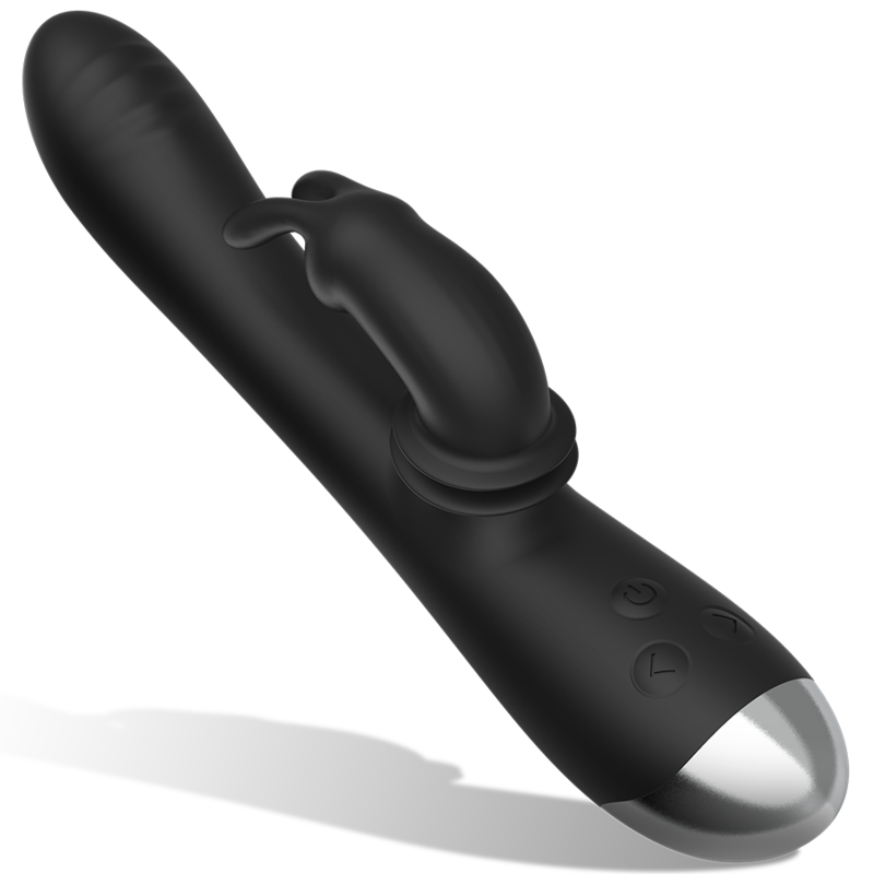 Black&Silver Adam Stimolatore Rabbit Ricaricabile in Silicone Nero - immagine 2