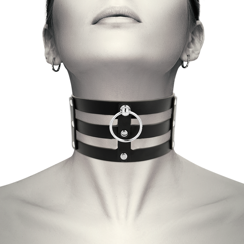 Coquette Chic Desire - Collana In Pelle Vegana Stile Fetish
