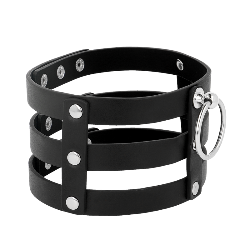 Coquette Chic Desire - Collana In Pelle Vegana Stile Fetish