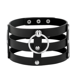 Coquette Chic Desire - Collana In Pelle Vegana Stile Fetish