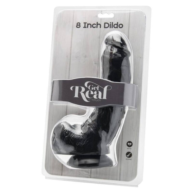 Diventa Reale - Dildo 20,5 Cm Con Palle Nero