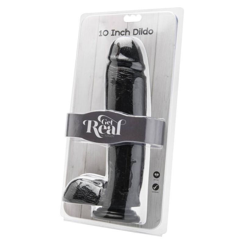 Diventa Reale - Dildo 25,5 Cm Con Palle Nero