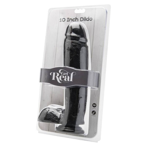 Diventa Reale - Dildo 25,5 Cm Con Palle Nero