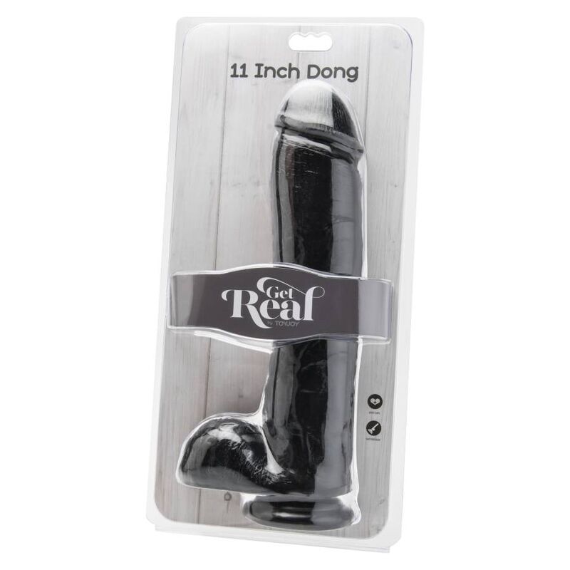 Diventa Reale - Dildo 28 Cm Con Palle Nero