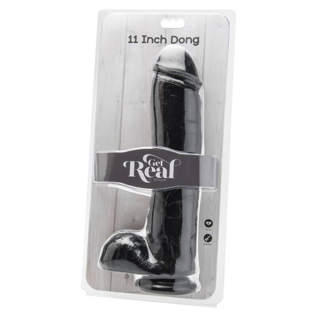 Diventa Reale - Dildo 28 Cm Con Palle Nero