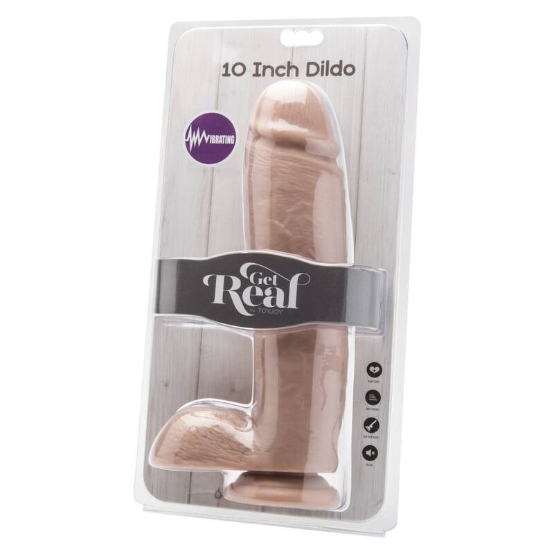 Diventa Reale - Dildo 25,5 Cm Con Palle Vibratore Pelle