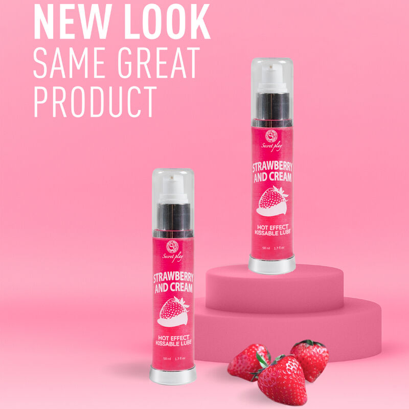 SecretPlay Lubrificante 2 in 1 Effetto Calore Fragola e Crema 50ml - immagine 4