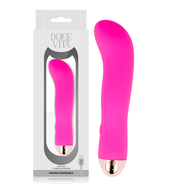 Dolce Vita Vibratore Mini Ricaricabile Rosa 7 Velocità