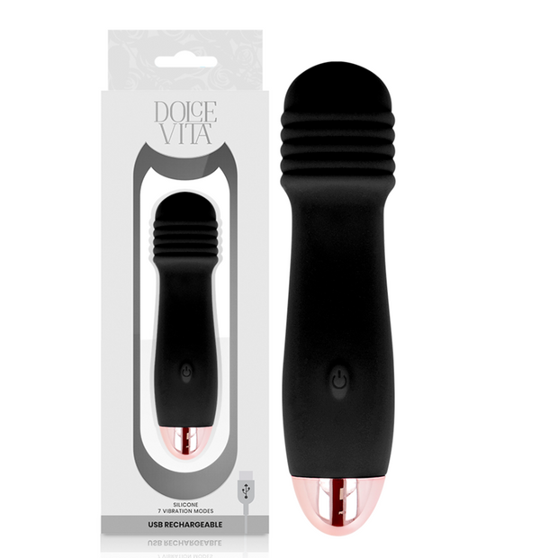 Dolce Vita Vibratore Ricaricabile a 7 Velocità Nero Premium