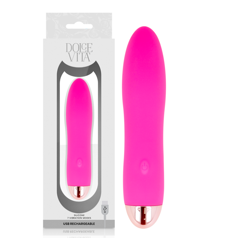 Dolce Vita Quattro Mini Vibratore Ricaricabile Rosa 7 Velocità