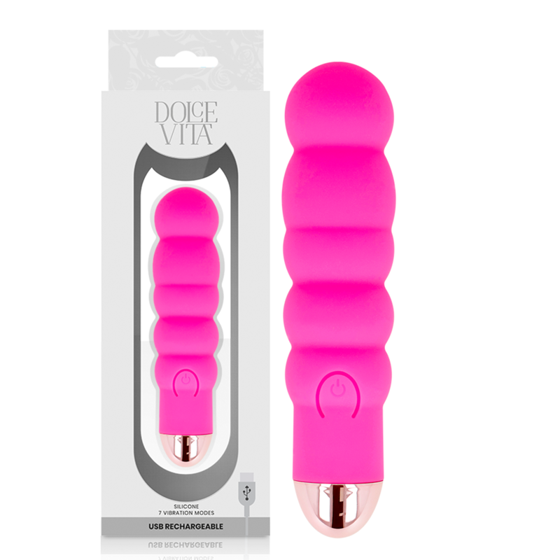 Dolce Vita Vibratore Ricaricabile Rosa Premium 7 Velocità