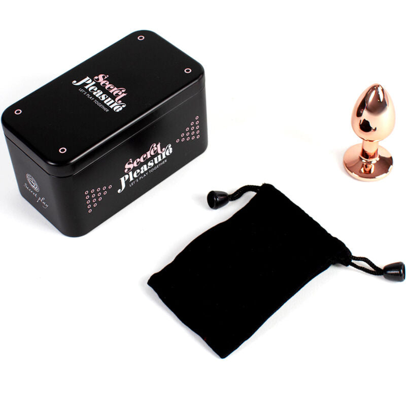 Secretplay - Plug Anale In Metallo Oro Rosa Piccolo 7 Cm