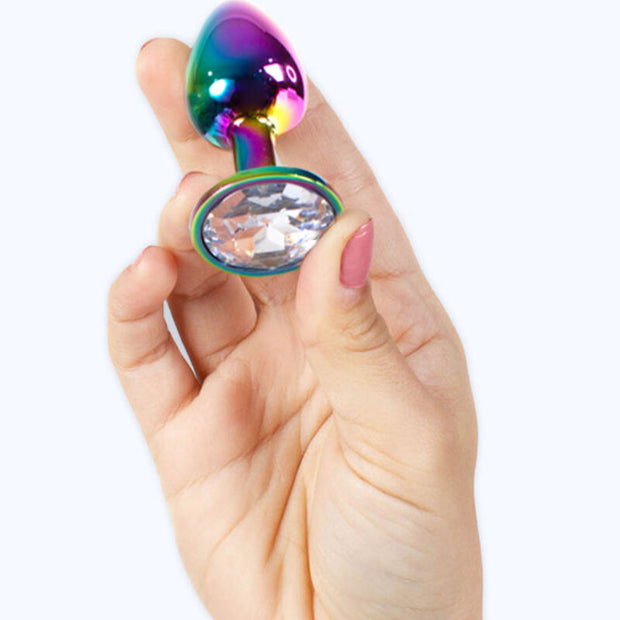 Secretplay - Plug Anale In Metallo Arcobaleno Piccolo 7 Cm