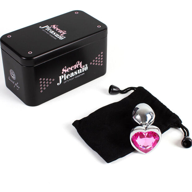 Secretplay - Plug Anale In Metallo Cuore Fucsia Piccolo 7 Cm