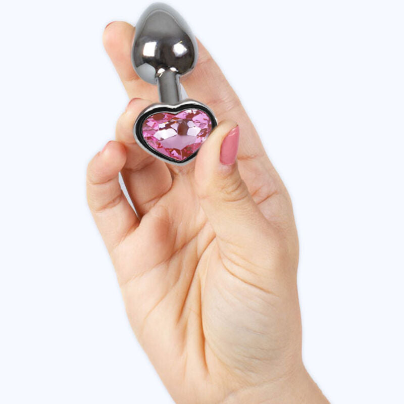 Secretplay - Plug Anale In Metallo Cuore Fucsia Piccolo 7 Cm