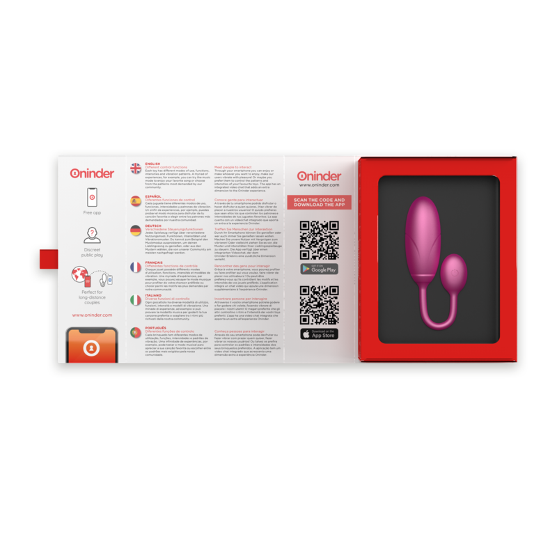 Oninder Denver Vibratore Smart con APP Rosa in Silicone Premium - immagine 7