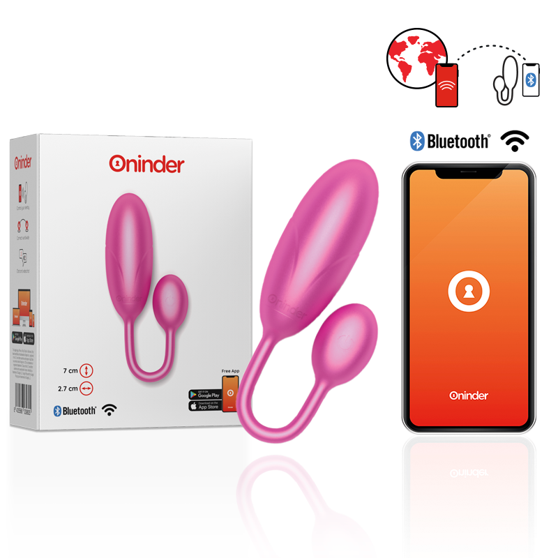 Oninder Denver Vibratore Smart con APP Rosa in Silicone Premium