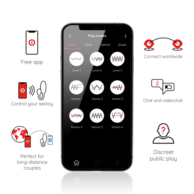 Oninder Denver Uovo Vibrante Smart con App Nero 7cm - immagine 2