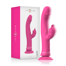 Intense Julio Rabbit Vibratore in Silicone Rosa Premium