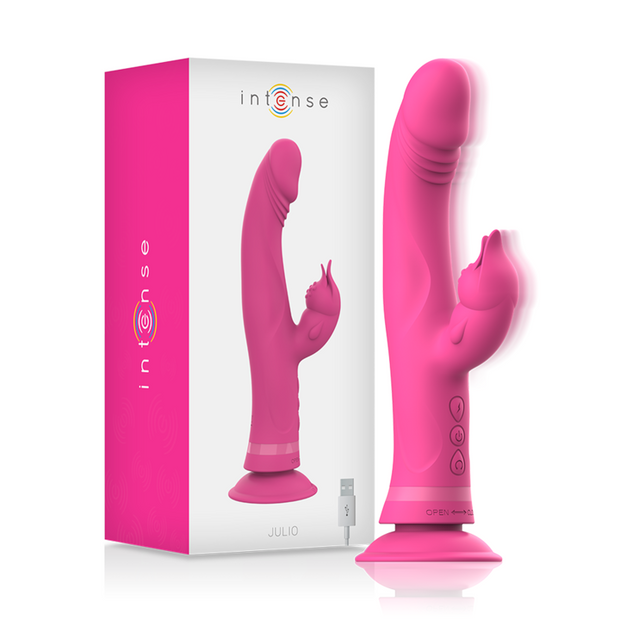 Intense Julio Rabbit Vibratore in Silicone Rosa Premium