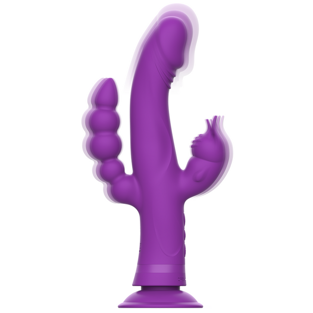 Intense Casanova Rabbit Triplo Motore in Silicone Viola Premium - immagine 2