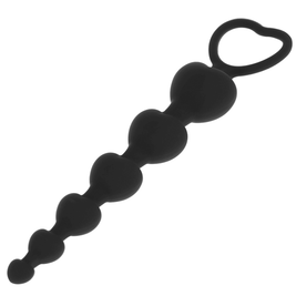 Black&Silver Mila Catena di Cuori Premium in Silicone 18cm - immagine 2