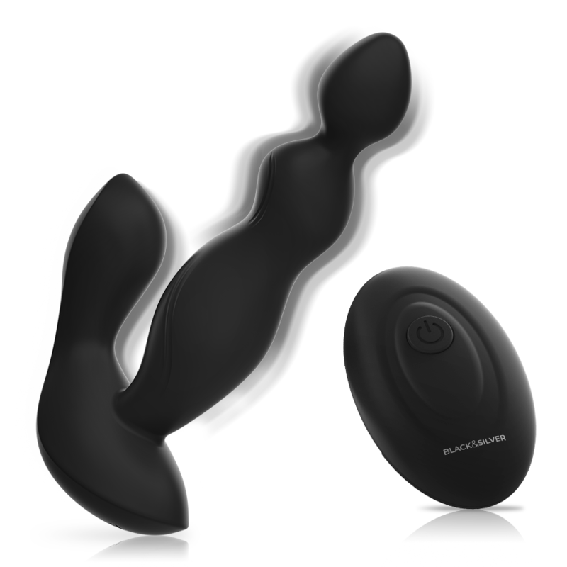 Black&Silver Plug Vibrante Cora con Telecomando in Silicone Premium - immagine 3