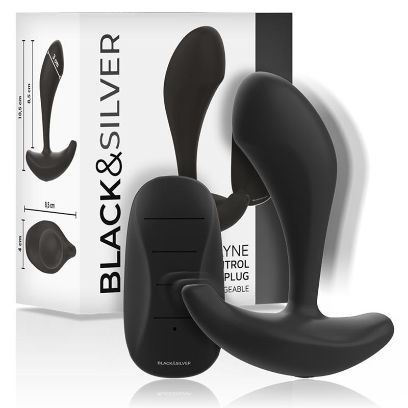 Black&Silver Dwayne Plug Premium in Silicone con Telecomando