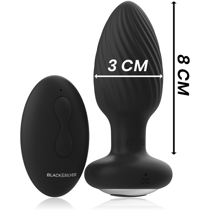 Black&Silver Rotatore Premium con Telecomando in Silicone - immagine 4