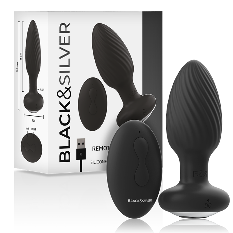 Black&Silver Rotatore Premium con Telecomando in Silicone