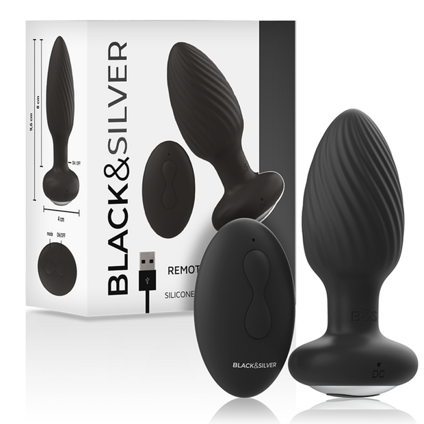 Black&Silver Rotatore Premium con Telecomando in Silicone