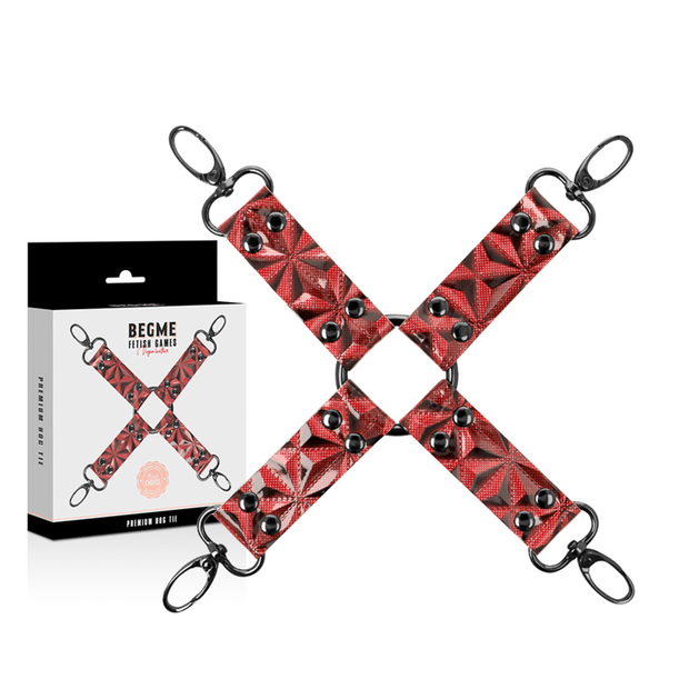 Begme - Cravatta In Pelle Vegana Premium Edizione Rossa