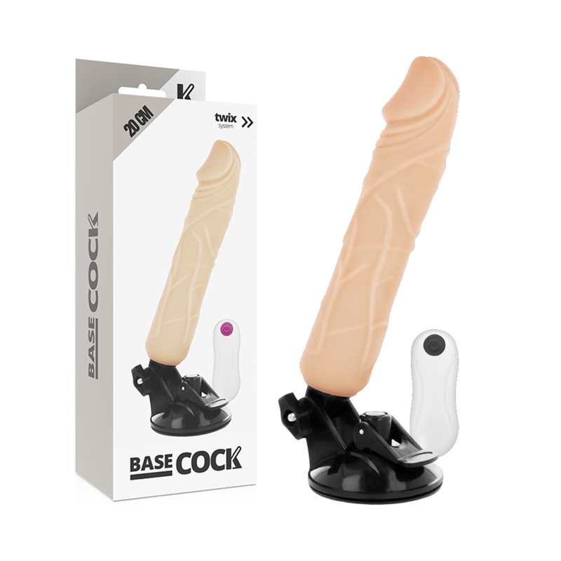 Basecock Vibratore Realistico con Telecomando 20cm Flesh