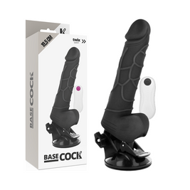 Basecock Vibratore Realistico con Telecomando 19,5 cm Nero