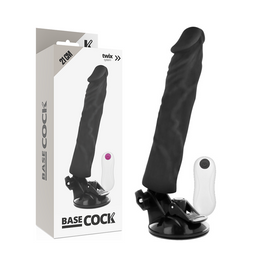 Basecock Vibratore Realistico con Telecomando Nero 21cm