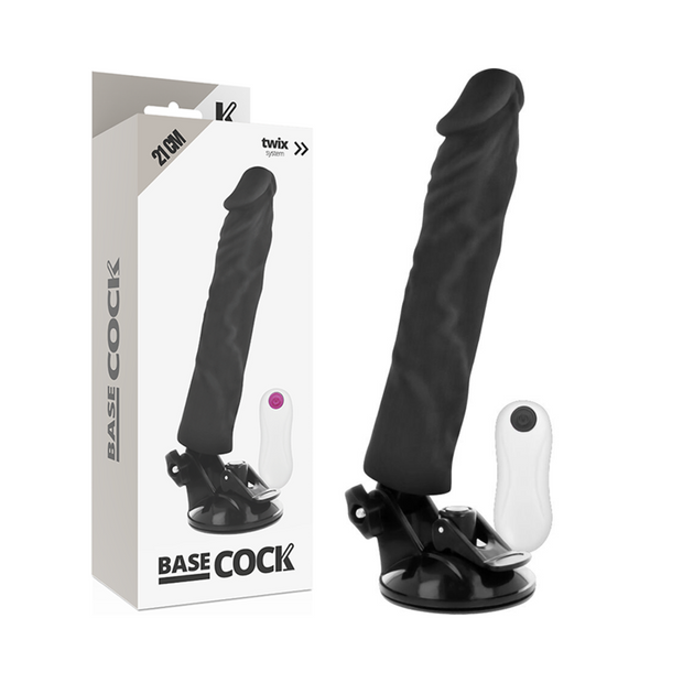 Basecock Vibratore Realistico con Telecomando Nero 21cm