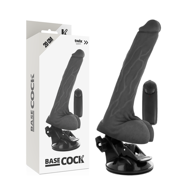 Basecock Vibratore Realistico con Telecomando 20cm Nero