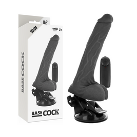 Basecock Vibratore Realistico con Telecomando 20cm Nero