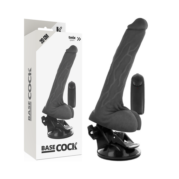 Basecock Vibratore Realistico con Telecomando 20cm Nero