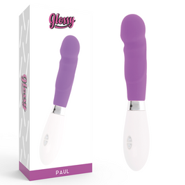 Glossy Paul Vibratore Punto G in Silicone Viola Premium